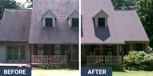 Roof Cleaning Before and After